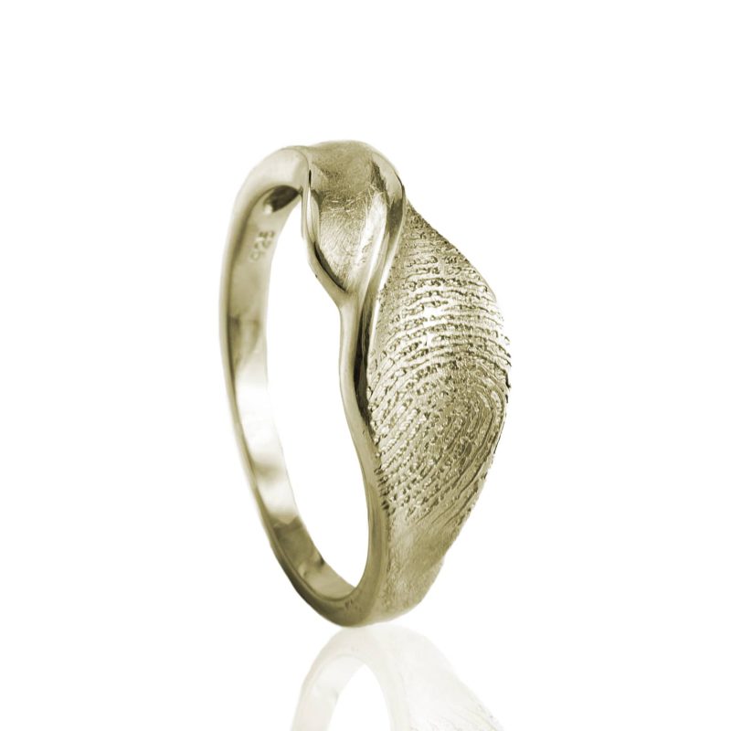 Bague design - avec empreinte digitale | Or