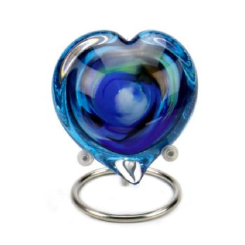 Urn Hart - Memorie Line Pebble Hart | 20ml | Multi Color Blauw