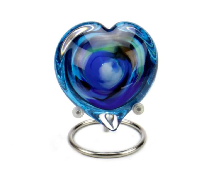 Urn Hart - Memorie Line Pebble Hart | 20ml | Multi Color Blauw