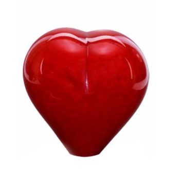 Urne Heart - Memory Line Heart | Large 600 ml | Opaque Red