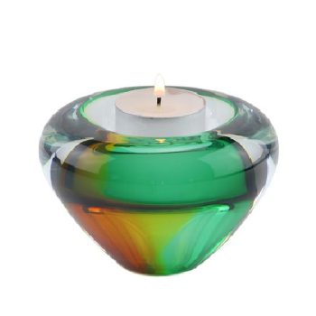Urne avec bougie chauffe-plat - Memorie Line | 45 ml | Gold tint Green