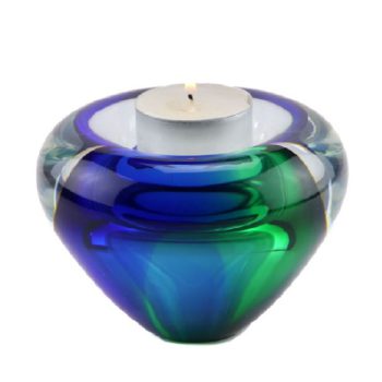 Urne avec bougie chauffe-plat - Memorie Line | 45 ml | Blue Green