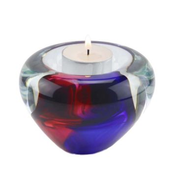 Urne avec bougie chauffe-plat - Memorie Line | 45 ml | Rose Bleu