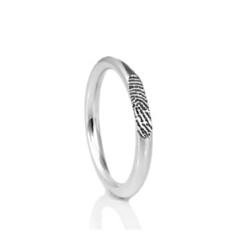 Bague - avec empreinte digitale en argent sterling