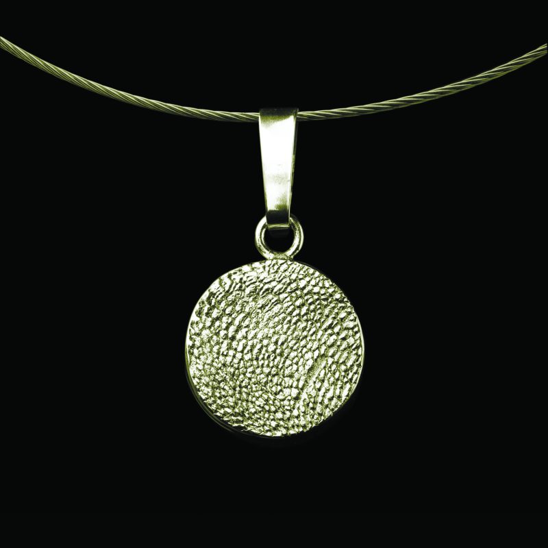 Pendentif Empreinte digitale ronde - Or | 1.5mm