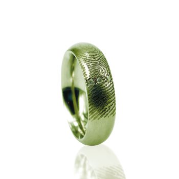 Bague empreinte digitale - avec 3 zirconias pavés | Or