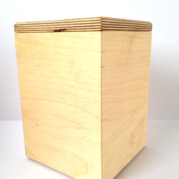 Urne en bois - en bouleau | contreplaqué | avec couvercle | 3,5 litres