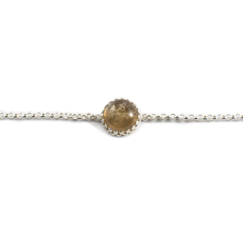 Bracelet - avec monture Filigrain | avec cabochon de frêne rond de 14 mm