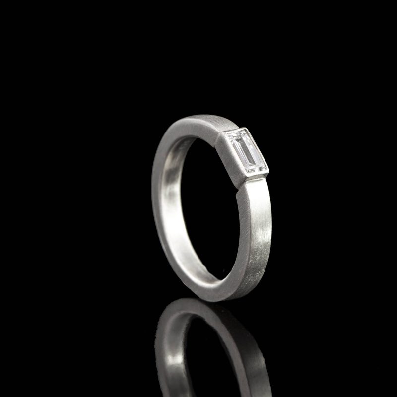 Bague d'axe - avec chambre d'axe ouverte ou fermée | Derrière Zirconia | Argent Sterling