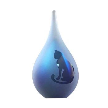 Urne animalière - Goutte givrée Chat assis | Medium 260 ml