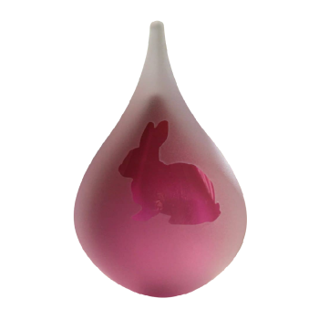Goutte d'eau givrée - Petit lapin