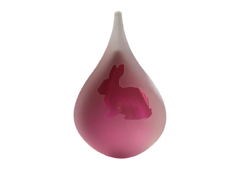 Goutte d'eau givrée - Petit lapin