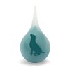 Urne animalière - Goutte givrée Chien assis | Petit 50 ml