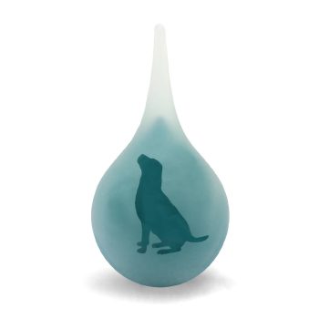 Urne animalière - Goutte givrée Chien assis | Petit 50 ml
