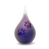 Urne animalière - Goutte givrée Empreinte de patte | Petit 50 ml
