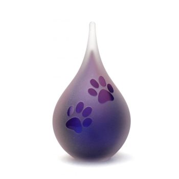 Urne animalière - Goutte givrée Empreinte de patte | Petit 50 ml