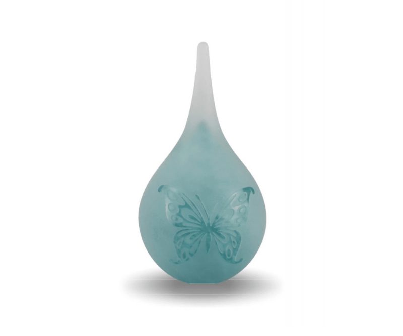 Urne Coeur - Frosted Line Pebble Heart | 50ml | Personnalisé
