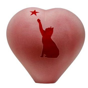 Urne Cat - Frosted Line | Heart | Large 600 ml