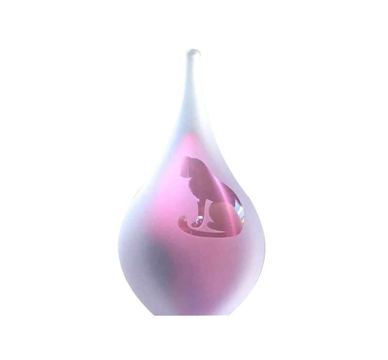 Urne animalière - Goutte givrée Chat assis | Petit 50 ml
