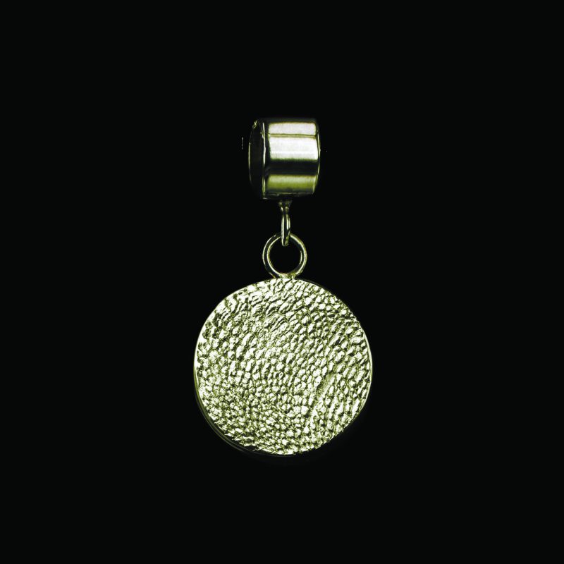 Breloque empreinte digitale ronde - 2 mm | Or