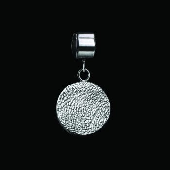 Breloque empreinte digitale ronde - argent sterling