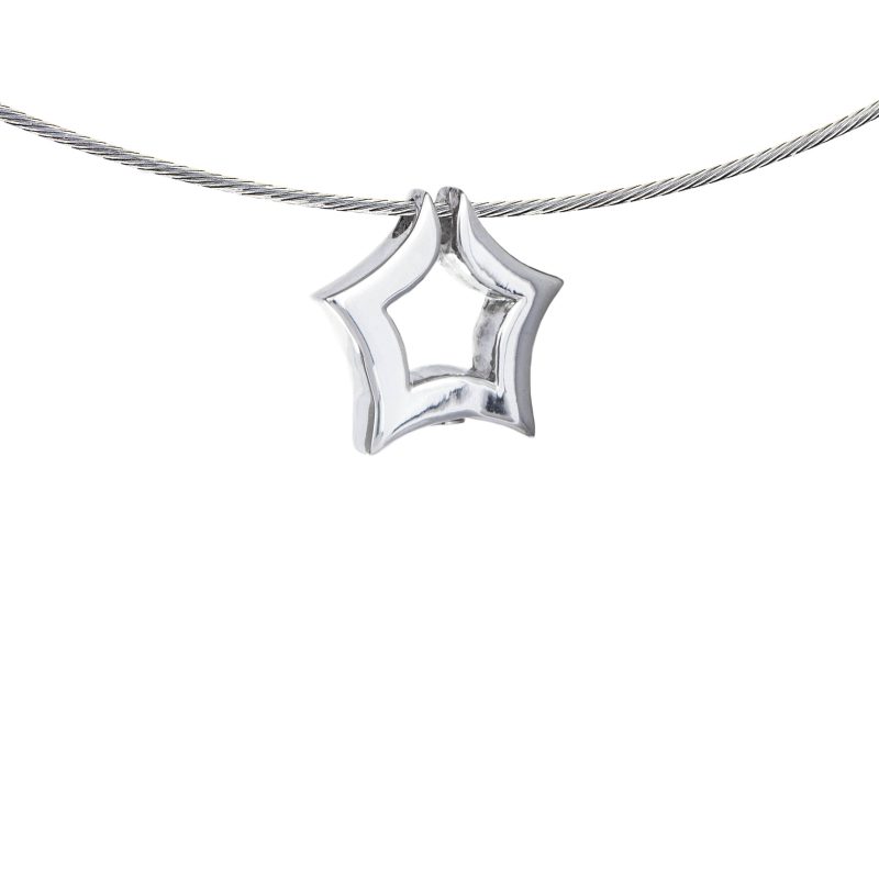 Pendentif en forme d'étoile ouverte - argent sterling