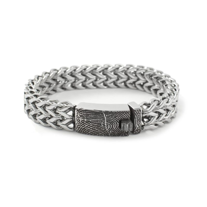 Bracelet d'empreintes digitales - acier inoxydable avec serrure