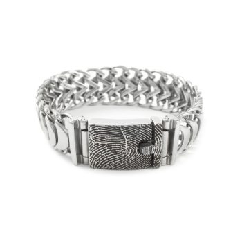 Bracelet en argent avec impression