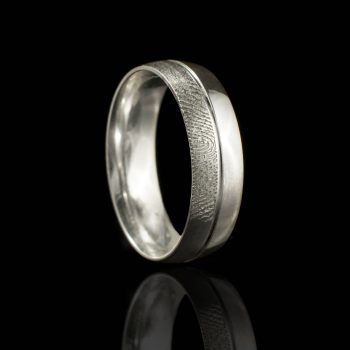 Bague pour empreintes digitales - avec rainure | Argent