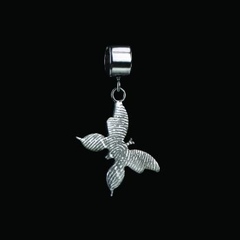 Pendentif empreinte de papillon - argent sterling