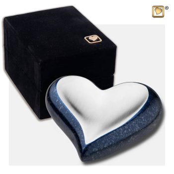 Urne souvenir en forme de coeur avec bord moyen