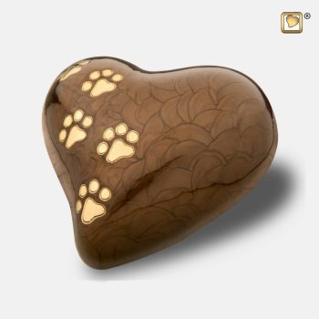 Urne - Coeur | 0,45 litre | Bronze perlé Or brossé | Medium