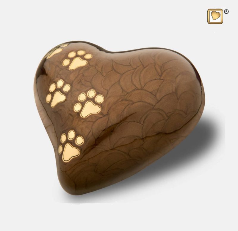 Urne - Coeur | 0,45 litre | Bronze perlé Or brossé | Medium
