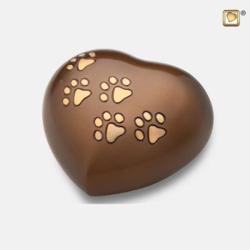 Urne de jardin - Coeur | 0,38 litre | Bronze Brushed gold tint | Medium