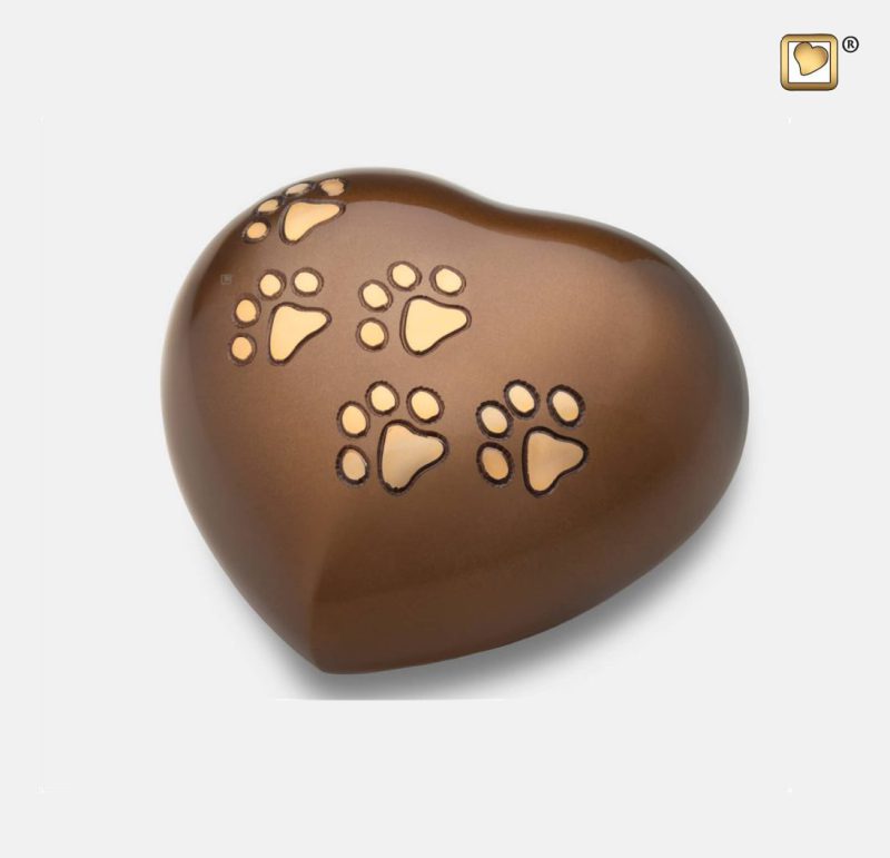 Urne de jardin - Coeur | 0,38 litre | Bronze Brushed gold tint | Medium