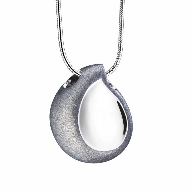 TearDrop Ashes - Pendentif - Polished & ; Brushed