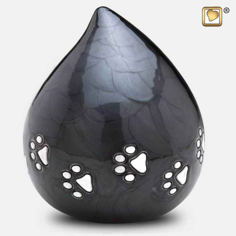 Urne pour animaux - Lovedrop | 1,10 litres | Pearl midnight Bru pewter