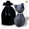 Urne kat - PrincessCat Swarovski | 0,70 litre Pearl | midnight Brushed pewter