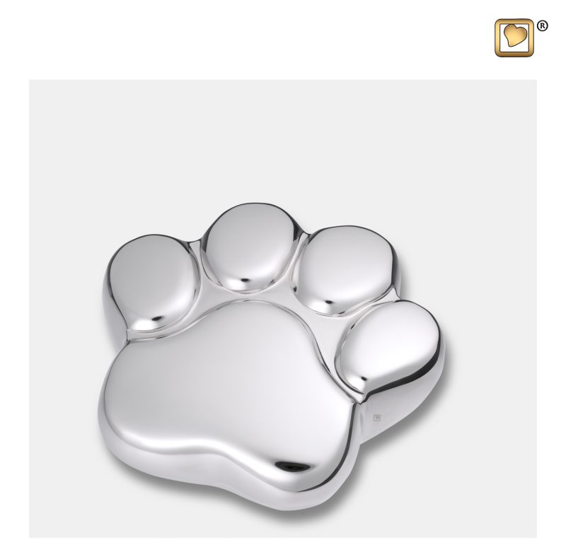 Urne funéraire - LovePaw | 0,055 litre | Argent poli | Mini