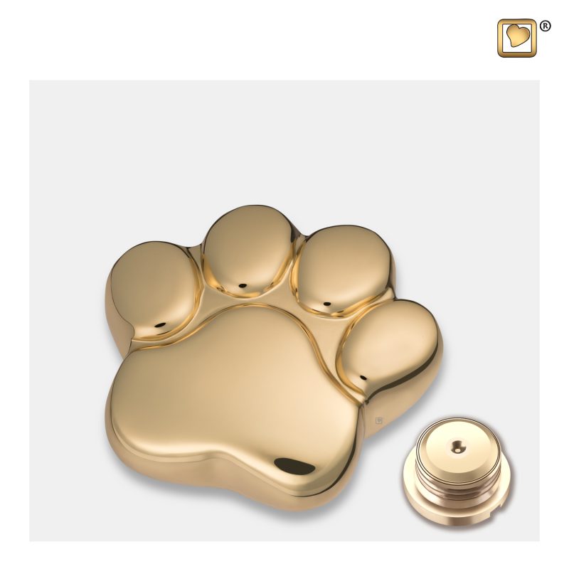Urne funéraire - LovePaw | 0,055 litre | Or brossé | Mini