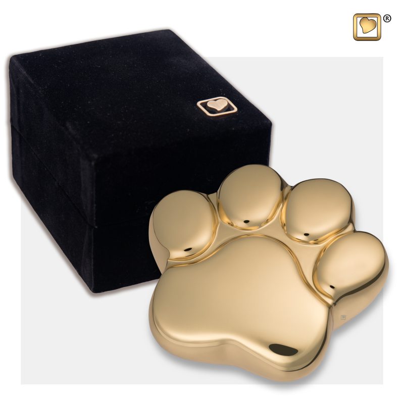 Urne funéraire - LovePaw | 0,055 litre | Or brossé | Mini