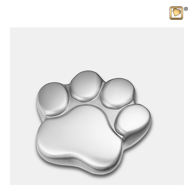 Urne funéraire - LovePaw | 0,055 litre | Etain brossé | Mini