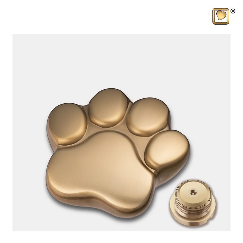 Urne funéraire - LovePaw | 0,055 litre | Or brossé | Mini