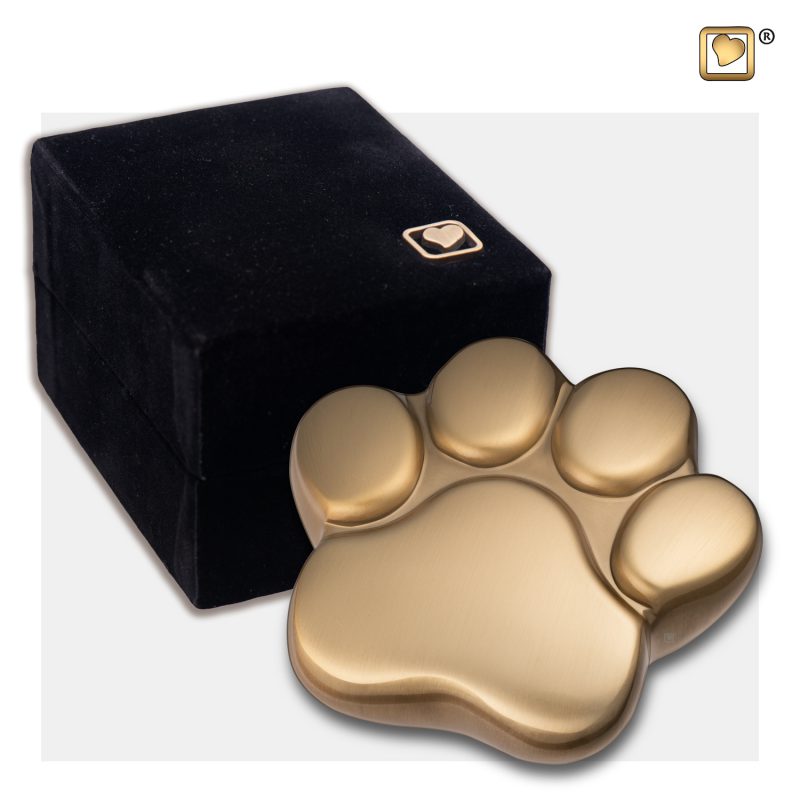 Urne funéraire - LovePaw | 0,055 litre | Or brossé | Mini