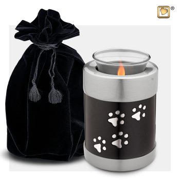 Urne animalière - Bougie à réchaud | 0,45 litre | Étain Midnight Bru