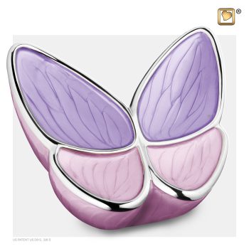 Urne vlinder - Wings of Hope | 3,20 liter Pearl | lavender Polished silver tint Large