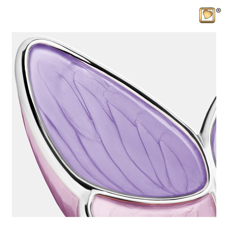 Urne vlinder - Wings of Hope | 3,20 liter Pearl | lavender Polished silver tint Large