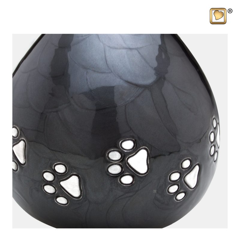 Urne pour animaux - Lovedrop | 1,10 litres | Pearl midnight Bru pewter
