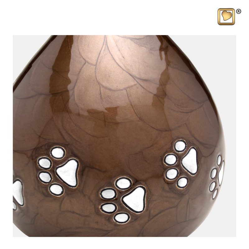 Urne pour animaux - Lovedrop | 1.10 litres Pearl | Bronze Bru pewter