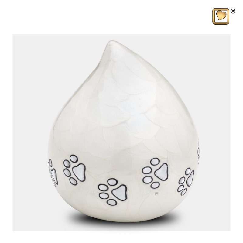 Urne pour animaux - Lovedrop | 1,10 litres Pearl | White Bru pewter